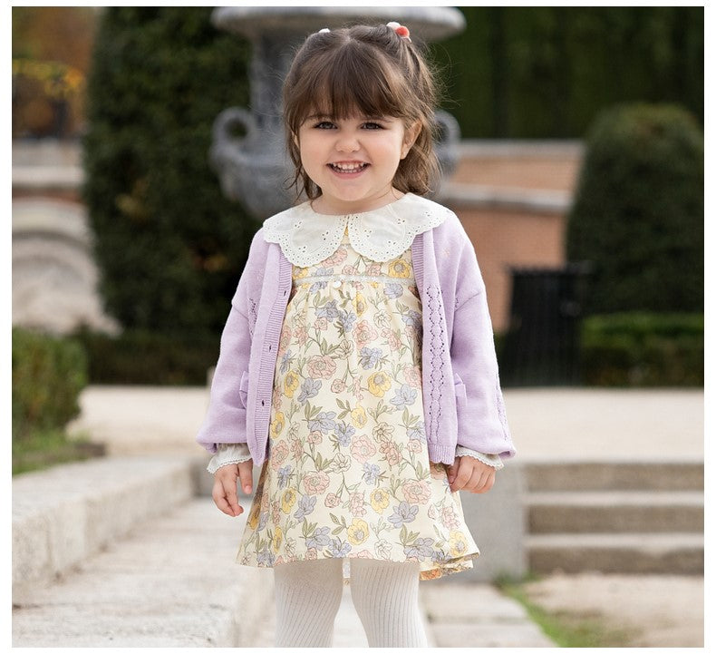 dave&bella Dave Bella Ribbon Design Lilac Cardigan DB1230241 110cm