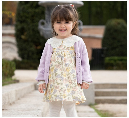 dave&bella Dave Bella Ribbon Design Lilac Cardigan DB1230241 110cm