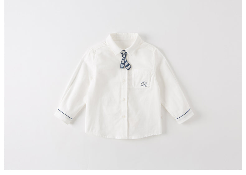 dave&bella デイブベラ 刺繍ネクタイ付きシンプルシャツ DB1230269 90cm