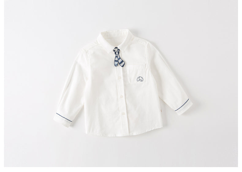 dave&bella デイブベラ 刺繍ネクタイ付きシンプルシャツ DB1230269 90cm