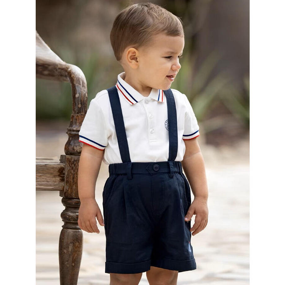 dave&bella Pants with yacht embroidery suspenders DB2233840