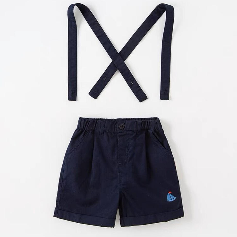 dave&bella Pants with yacht embroidery suspenders DB2233840