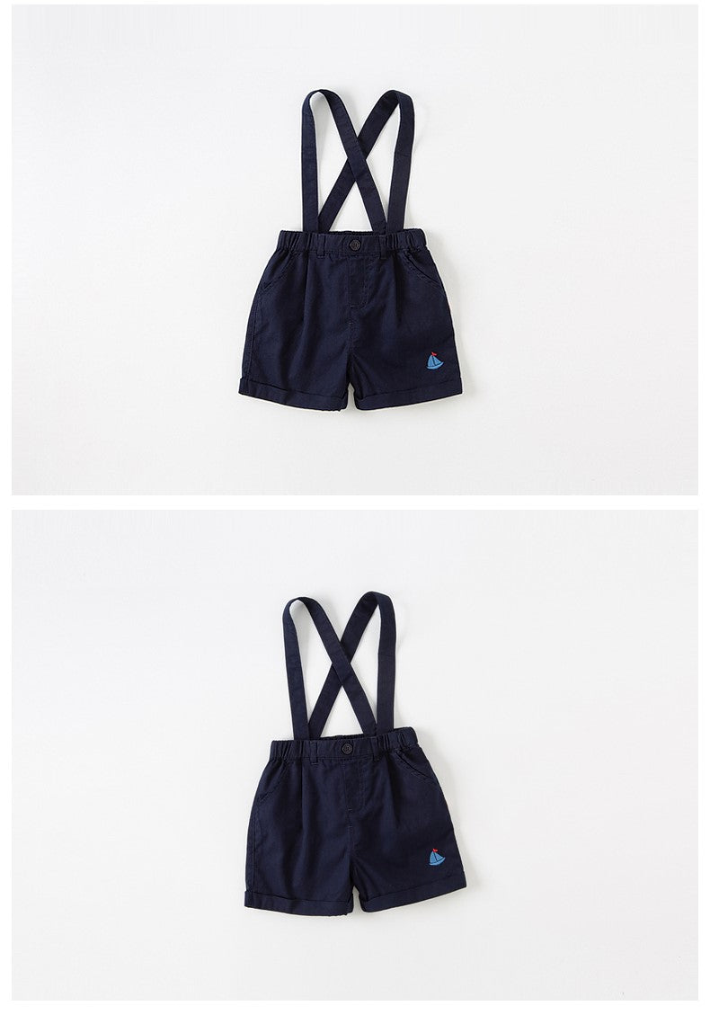 dave&bella Pants with yacht embroidery suspenders DB2233840