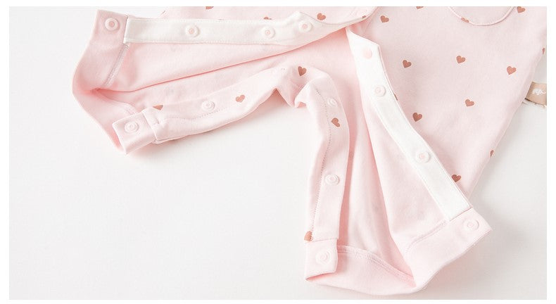 dave&bella デイブベラ うさちゃんポケットハートドットデザインロンパース DB3222507 59cm