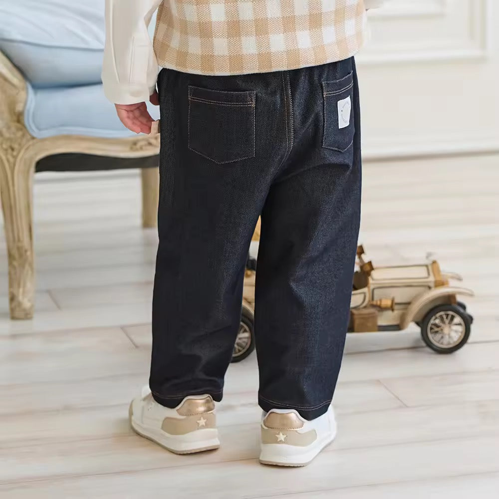 【予約】dave&bella デイブベラ ロゴ刺繍ストレッチデニムパンツ DB3252882