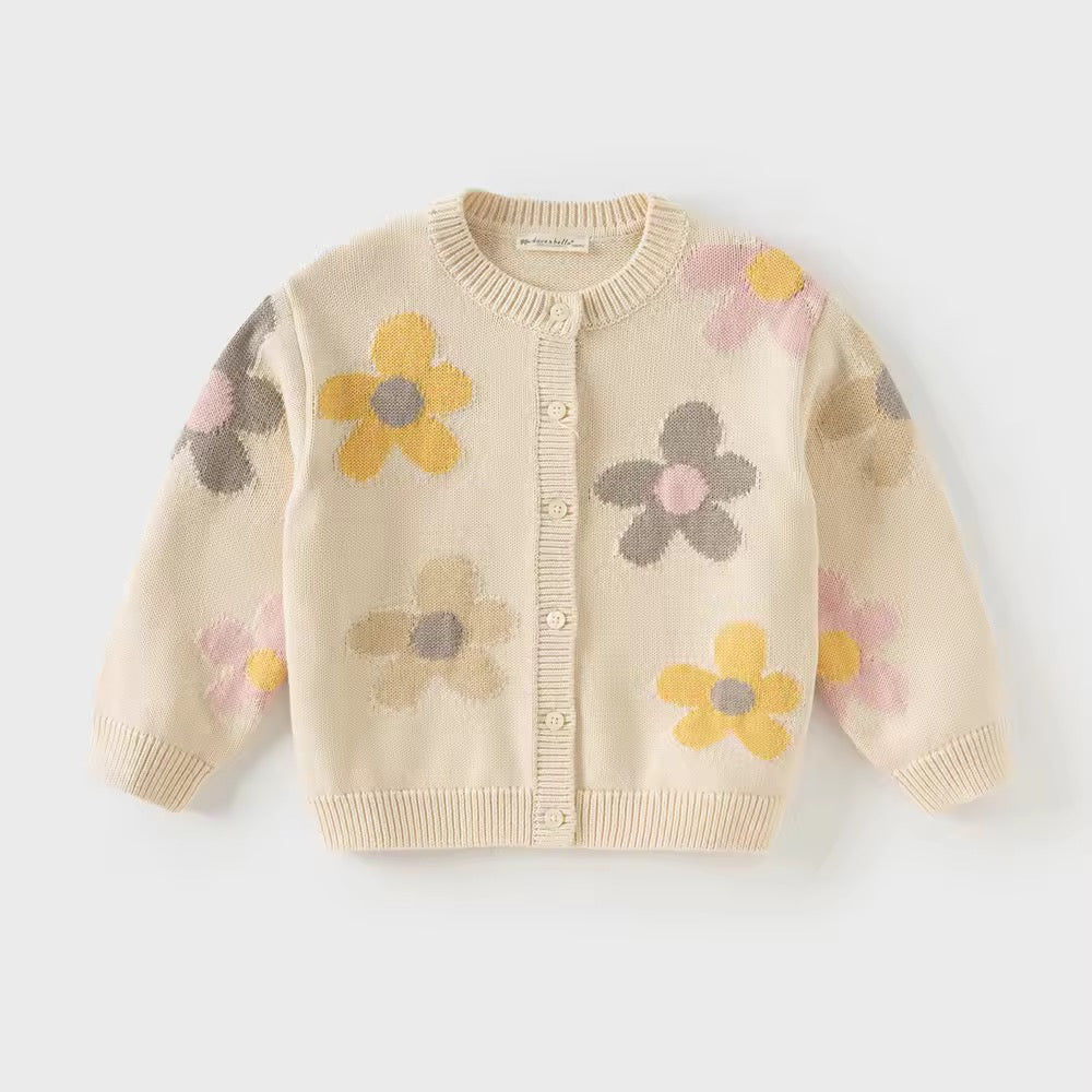 【予約】dave&bella デイブベラ フラワーデザインカーディガン DB3253001