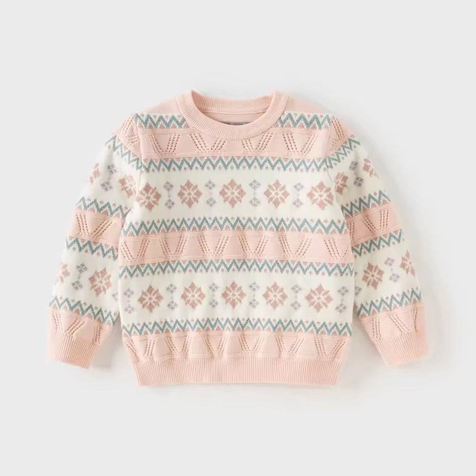 【予約】dave&bella デイブベラ ピンクウィンターデザインニット DB4253576