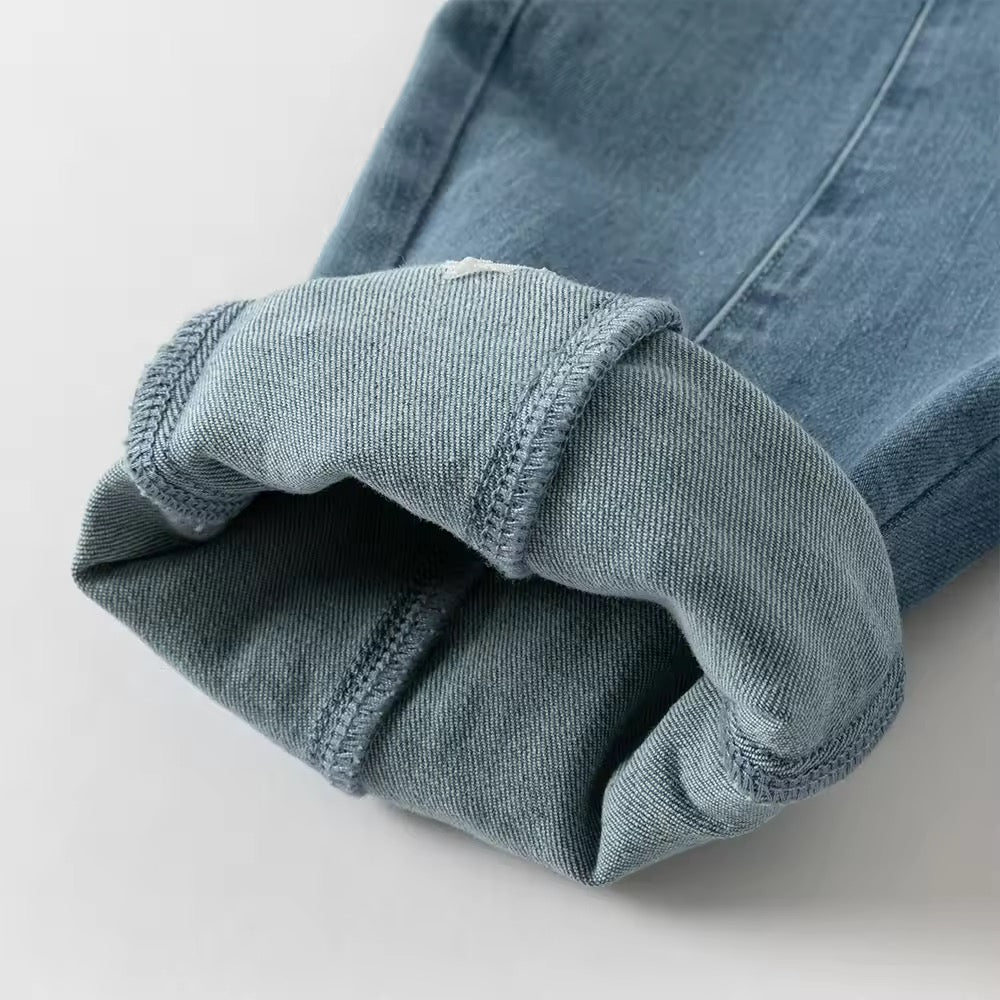 【予約】dave&bella デイブベラ 裾フリルちょうちょ刺繍デニム DB3252856