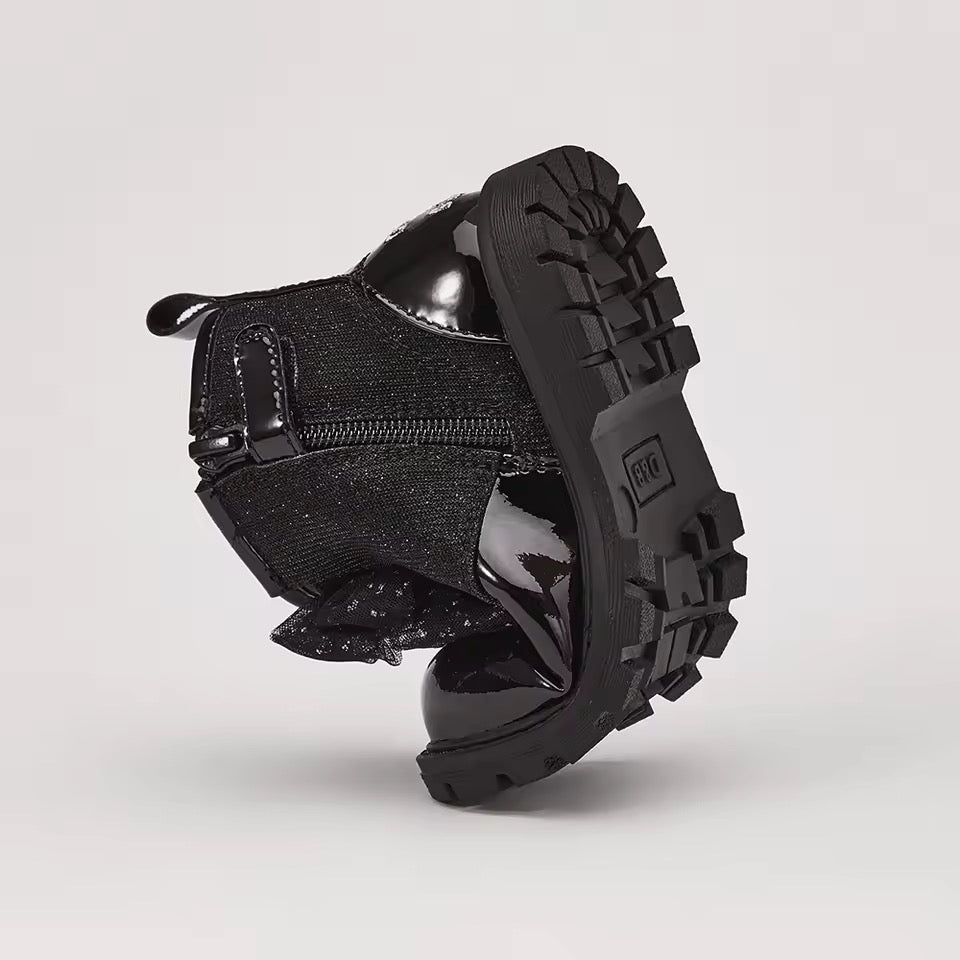 【予約】dave&bella デイブベラ ブラックリボンブーツ DB4254362