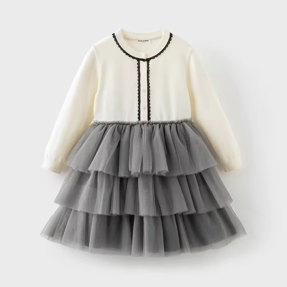 【予約】dave&bella デイブベラ ティアードチュールスカートワンピース DK3252711