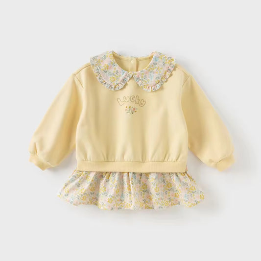 【予約】dave&bella デイブベラ イエローフローラルトップス DB3252684