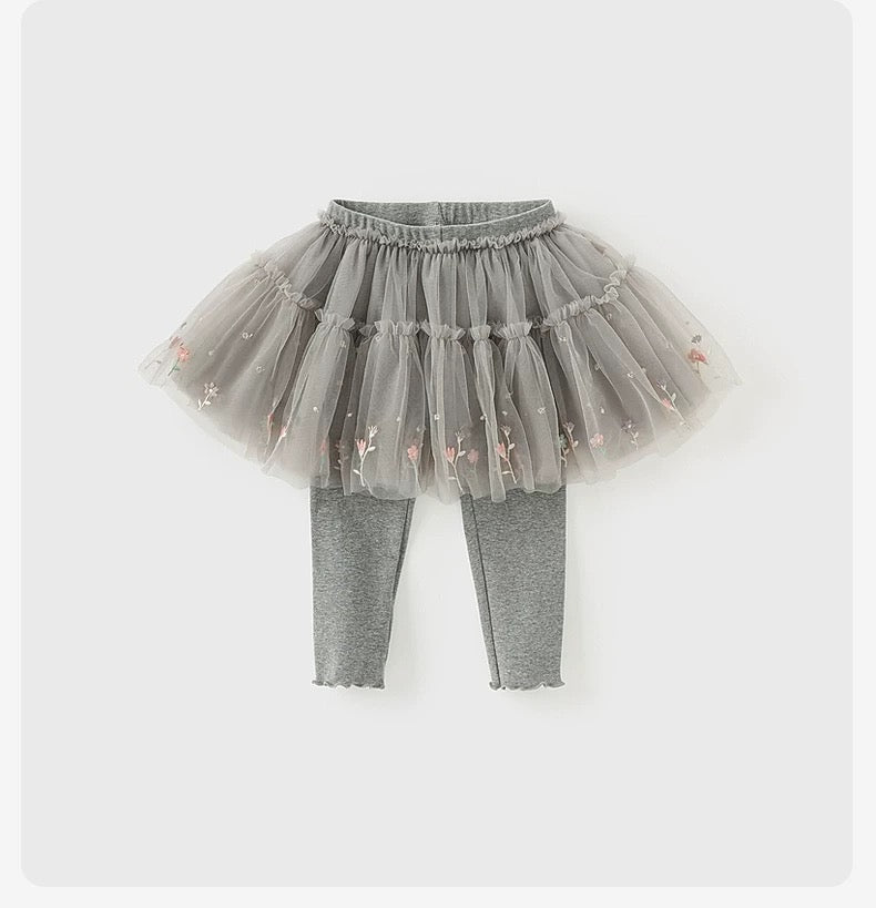 dave&bella デイブベラ フラワー刺繍チュールスカートレギンス DB3241731