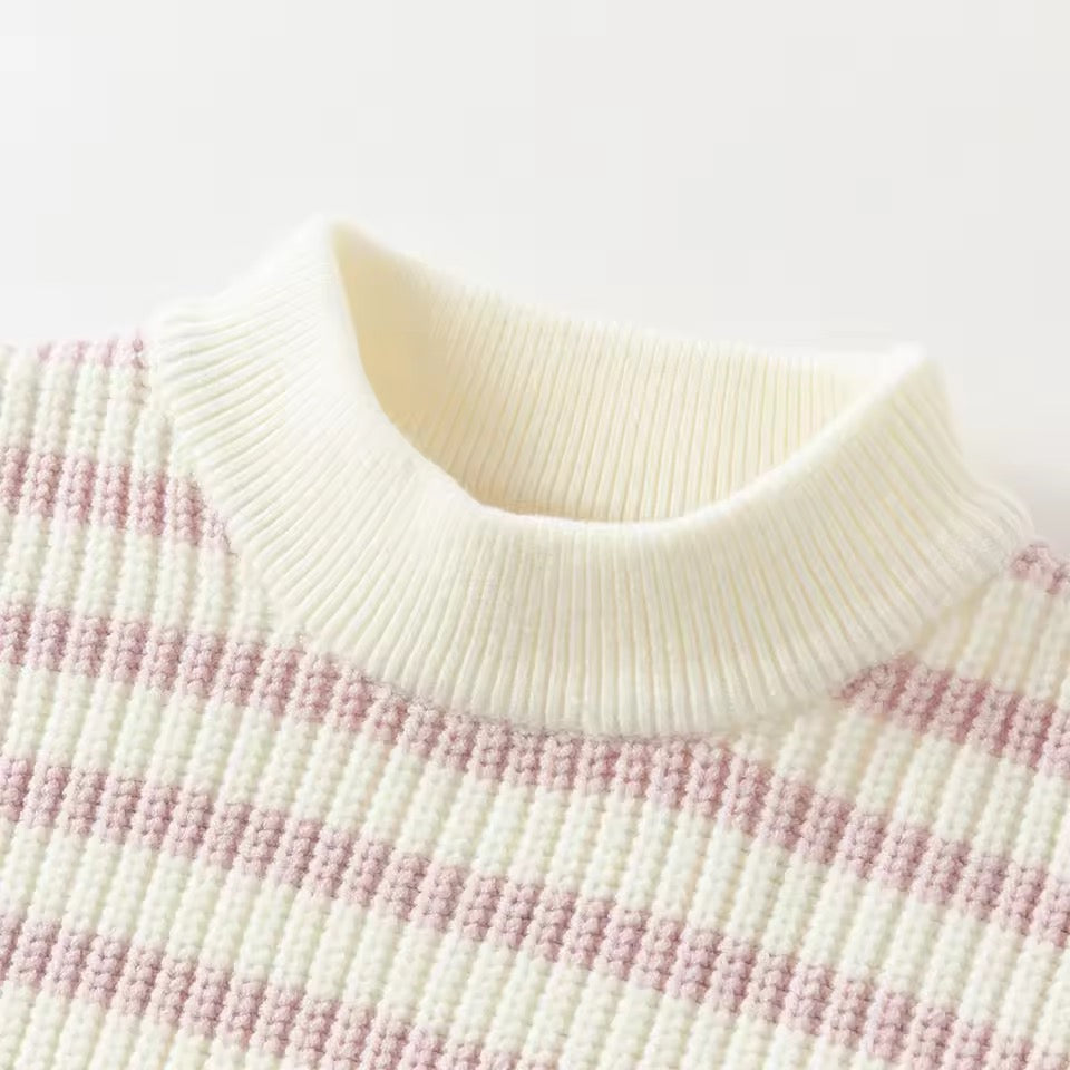 【予約】dave&bella デイブベラ リボン刺繍ボーダートップス DB4253817