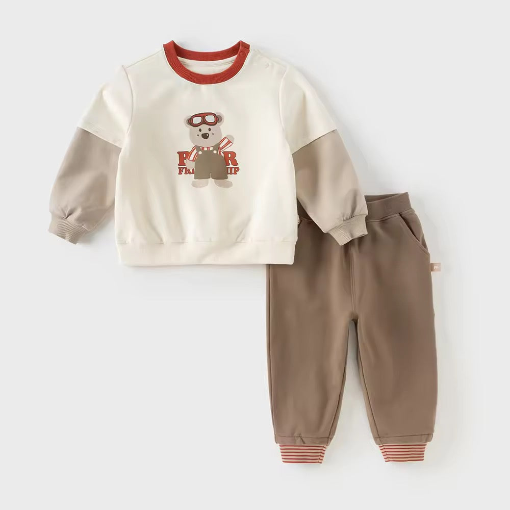 【予約】dave&bella デイブベラ くまさんイラストセットアップ DB3252920