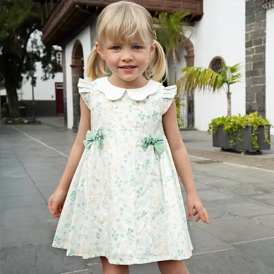 dave&bella デイブベラ サイドリボングリーンワンピース DB2251653