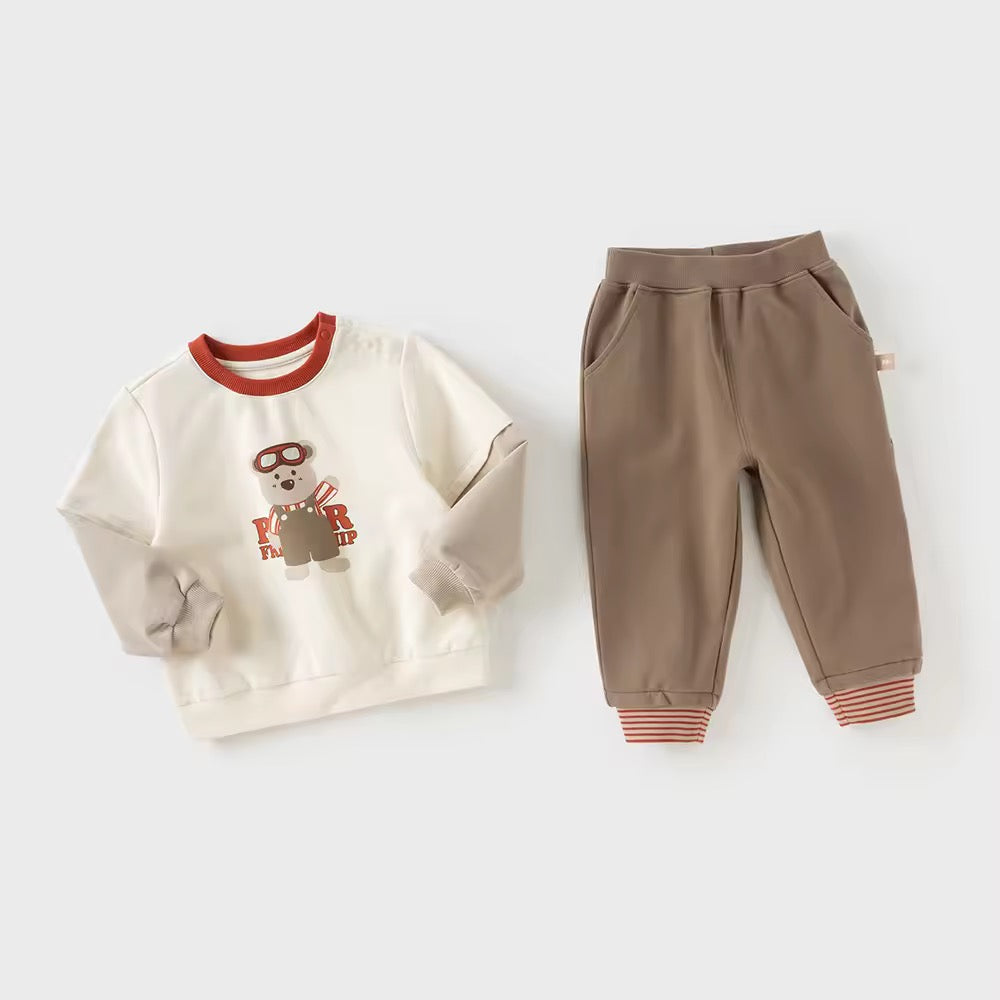 【予約】dave&bella デイブベラ くまさんイラストセットアップ DB3252920