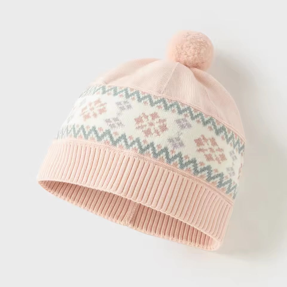 【予約】dave&bella デイブベラ ピンクウィンターデザインニット帽 DB4253559
