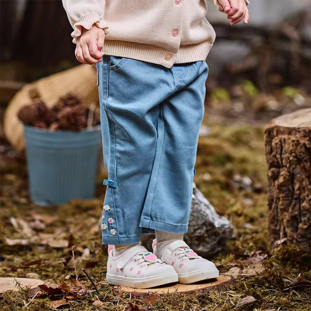 【予約】dave&bella デイブベラ フラワー刺繍フレアパンツ DB3253152