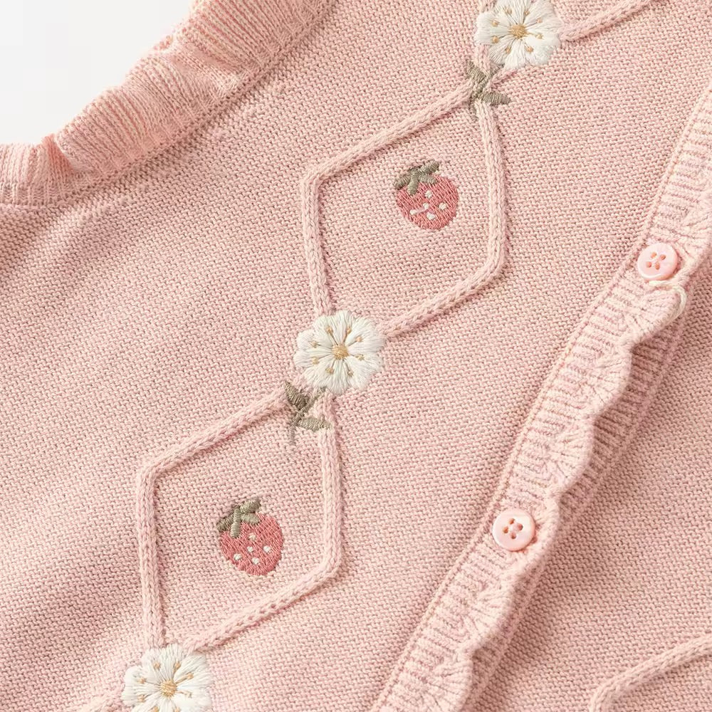 【予約】dave&bella デイブベラ ストロベリー&フラワー刺繍ベスト DB3252650