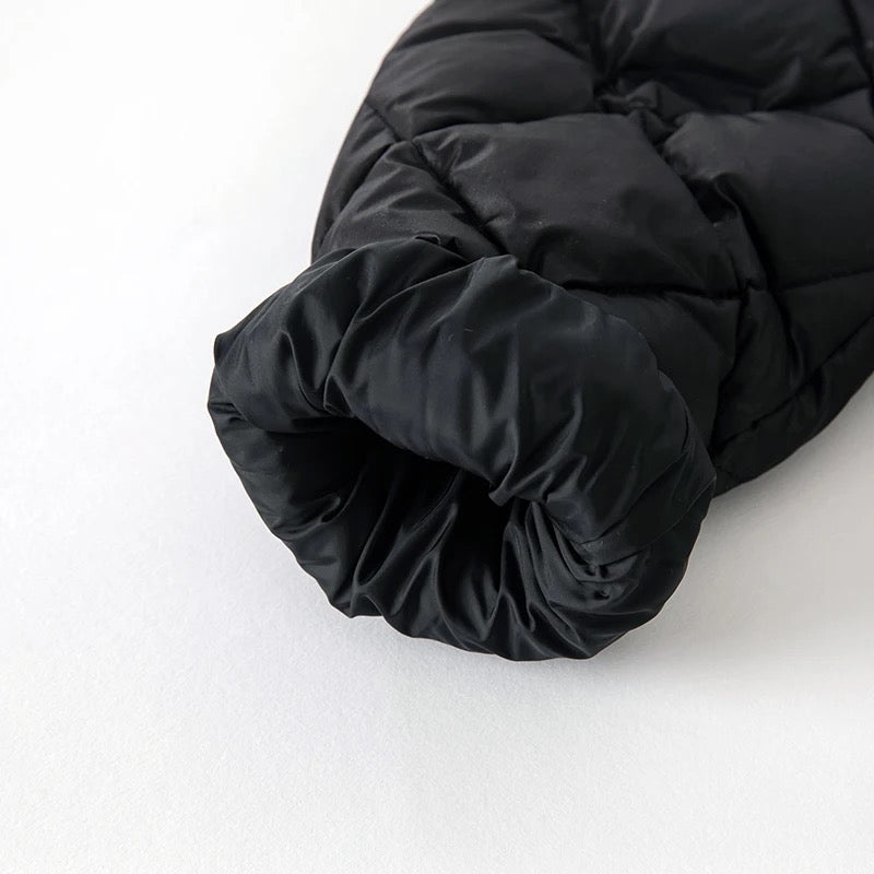 【100cm last one】dave&bella デイブベラ ブラックツイードMIXダウンジャケット DB4237293