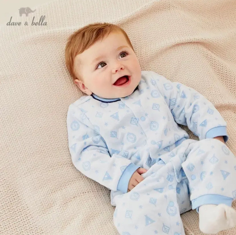 dave&bella デイブベラ  カバーオール ロンパース ピンク・ブルー 80cm