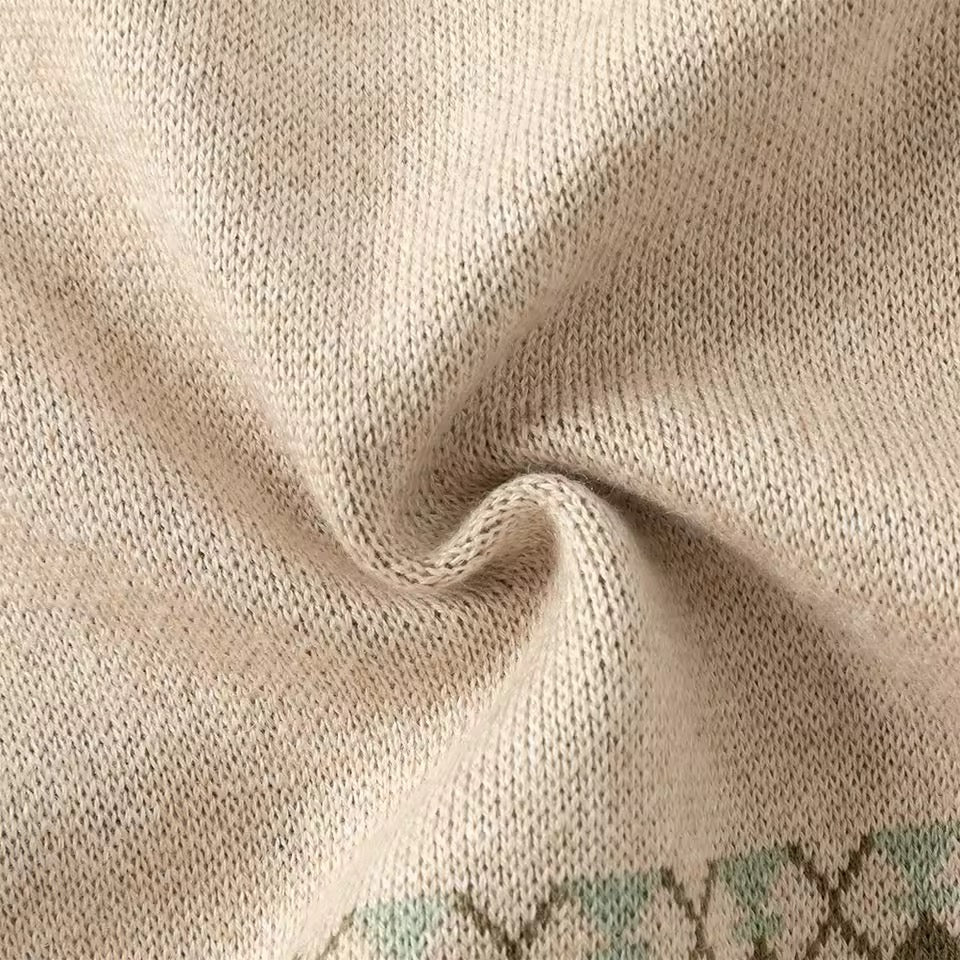 【予約】dave&bella デイブベラ リスデザインハーフジップウール混セーター DK4254671