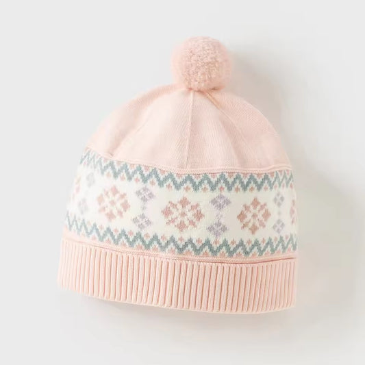 【予約】dave&bella デイブベラ ピンクウィンターデザインニット帽 DB4253559
