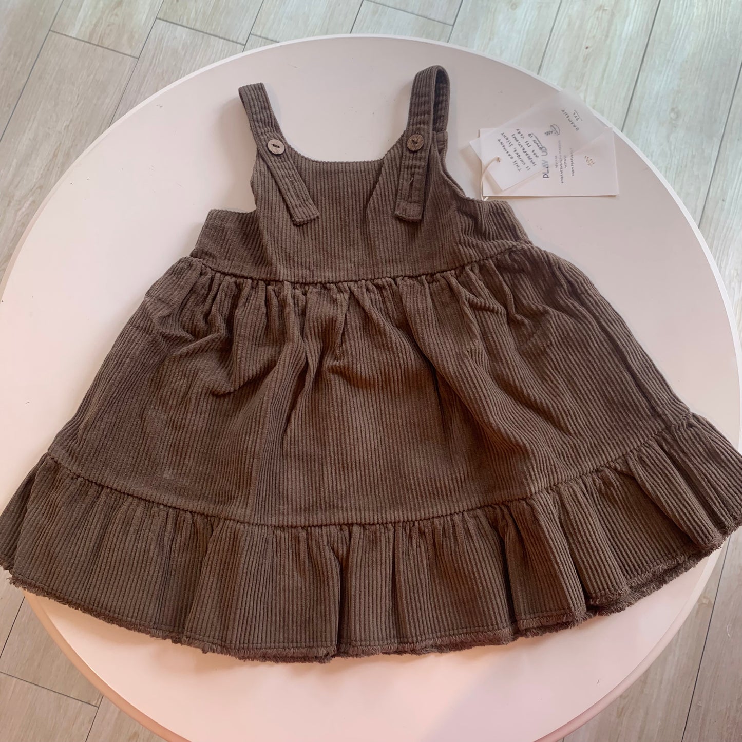 PlayUp プレイアップ Organic cotton corduroy dress brown