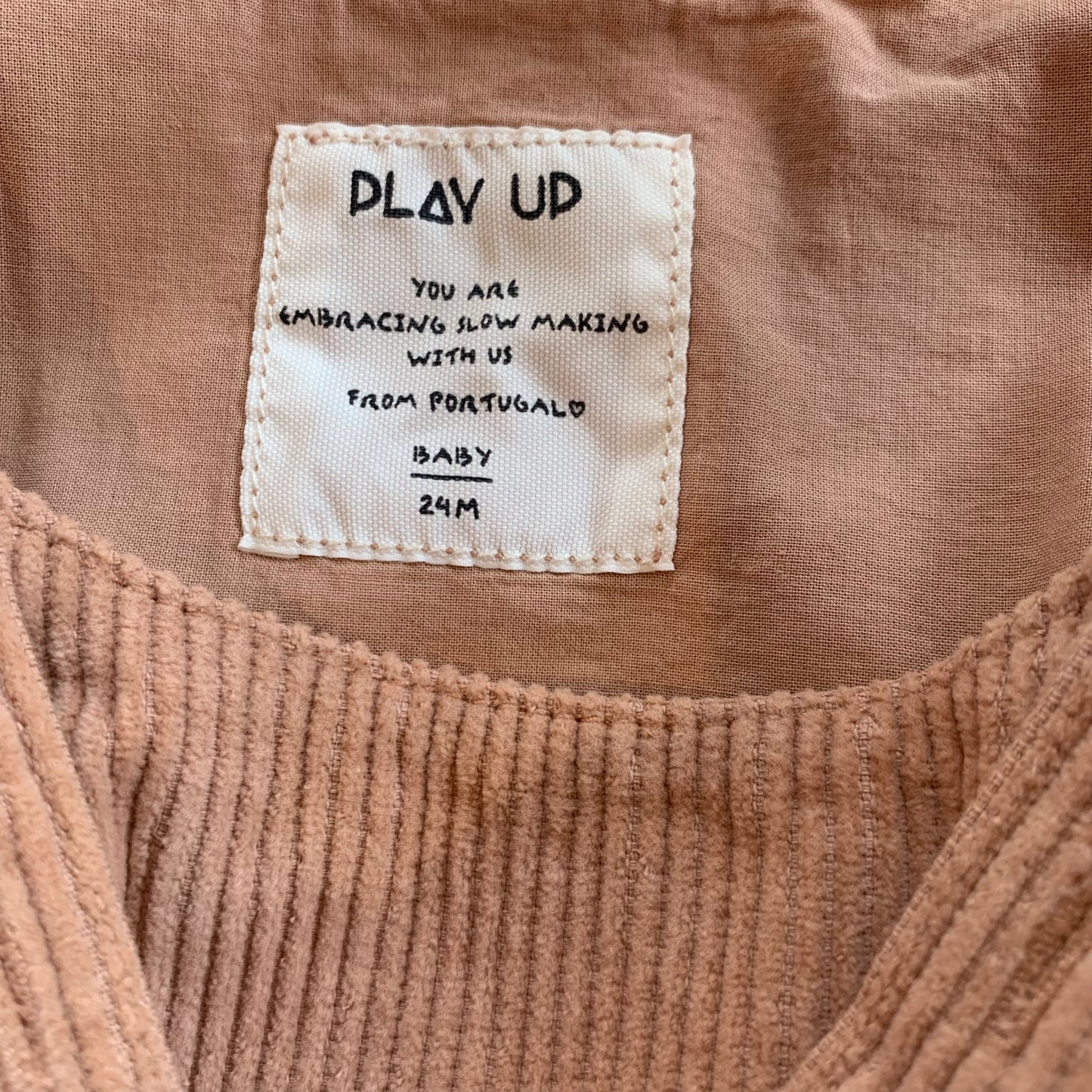 PlayUp プレイアップ Organic cotton corduroy dress pink