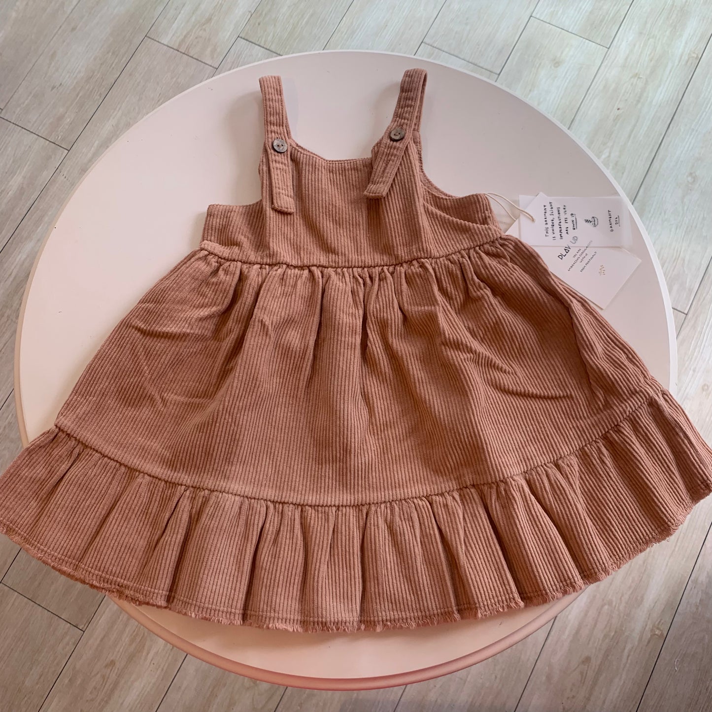 PlayUp プレイアップ Organic cotton corduroy dress pink