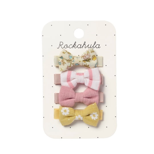 Rockahula Kids ロッカフラキッズ Petal Mini Bow Clip Set