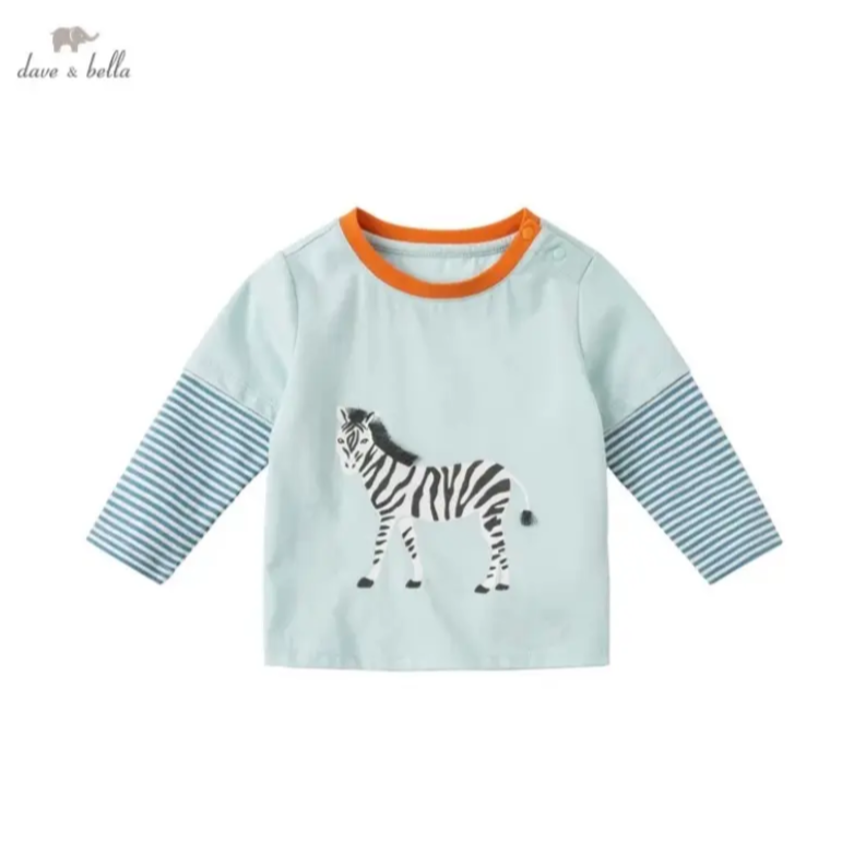 dave&bella デイブベラ  ゼブラフリンジロンT 80cm  130cm