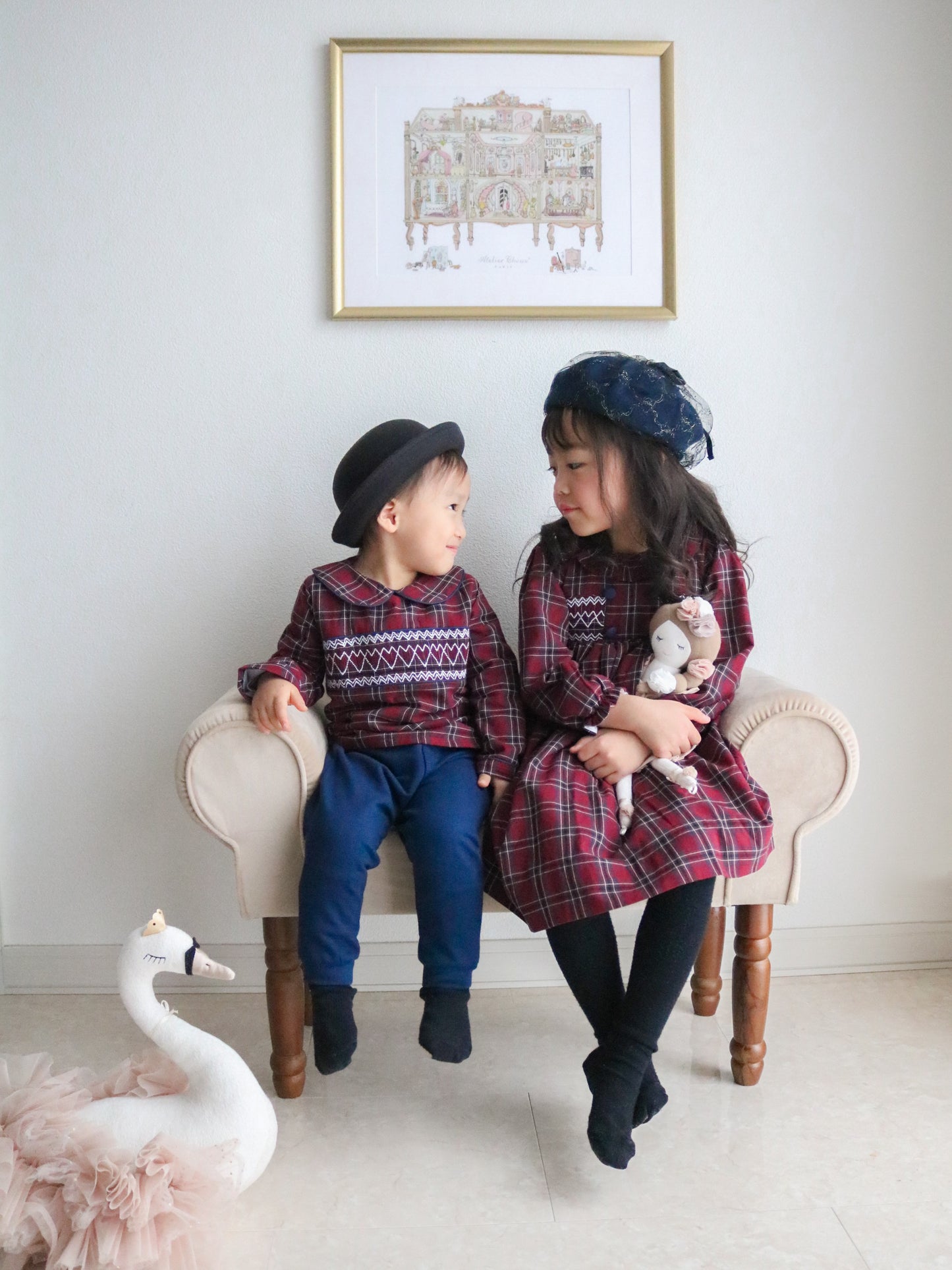 missy'sオリジナル ハートスモッキングワンピース