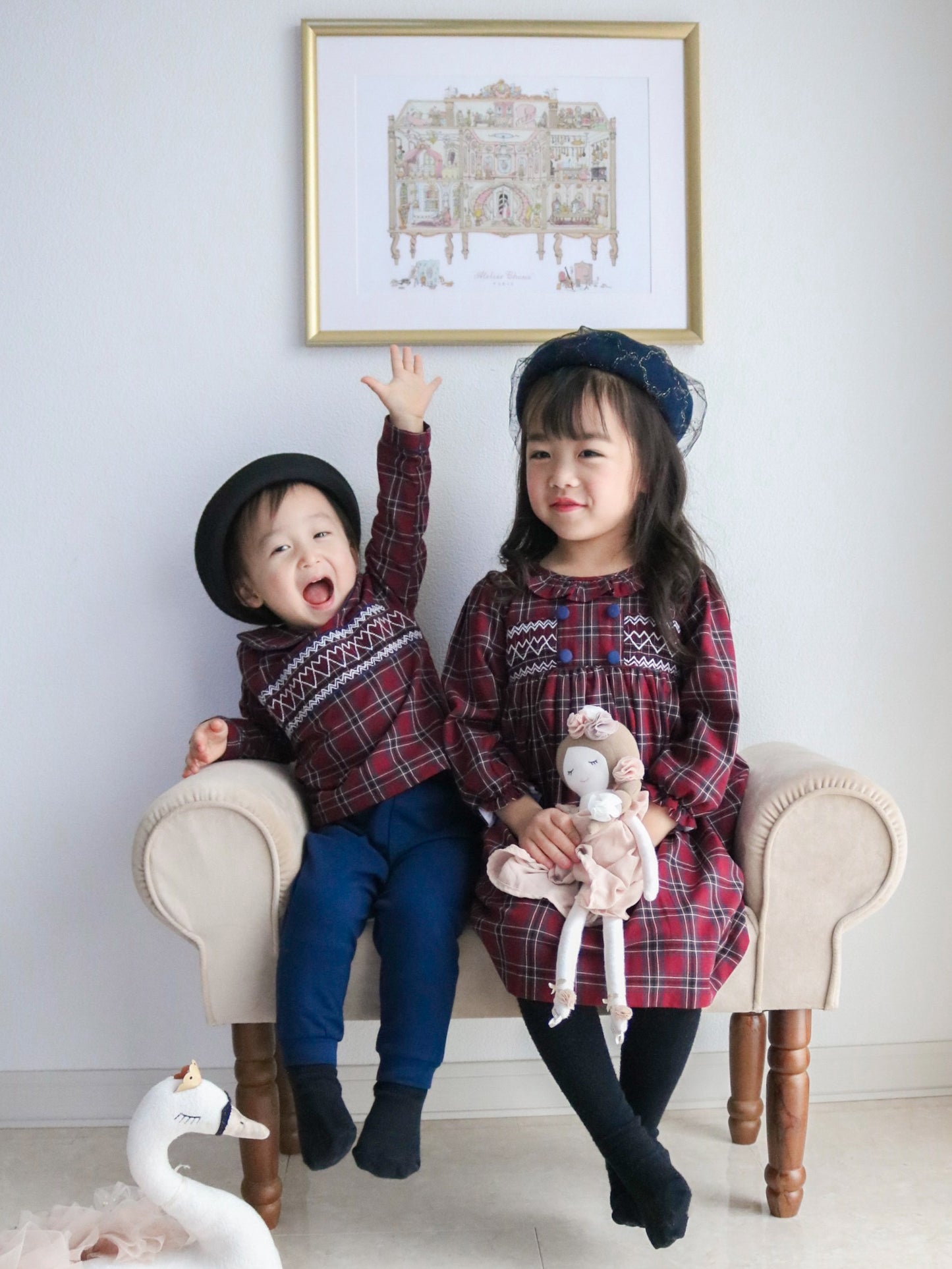 missy'sオリジナル ハートスモッキングワンピース