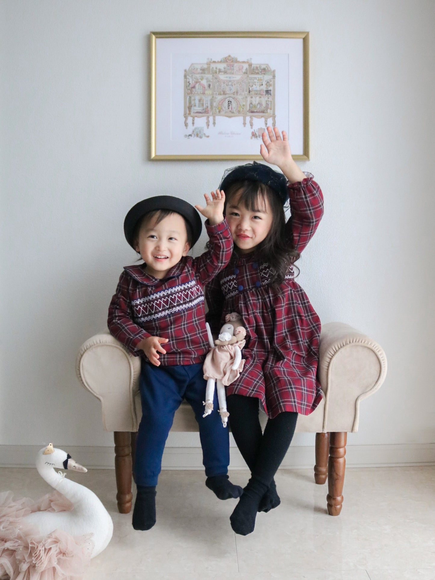 missy'sオリジナル ハートスモッキングワンピース