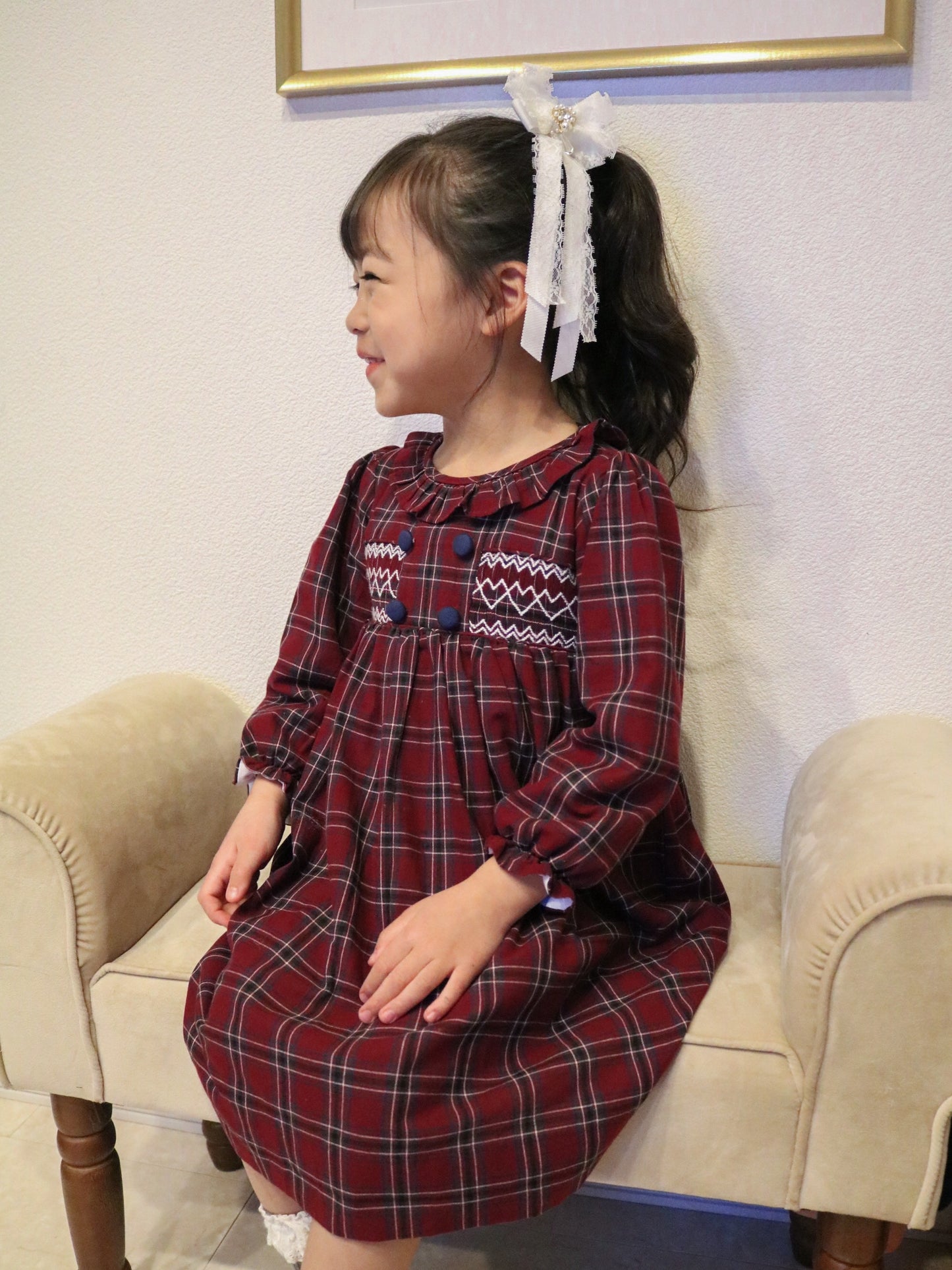 missy'sオリジナル ハートスモッキングワンピース