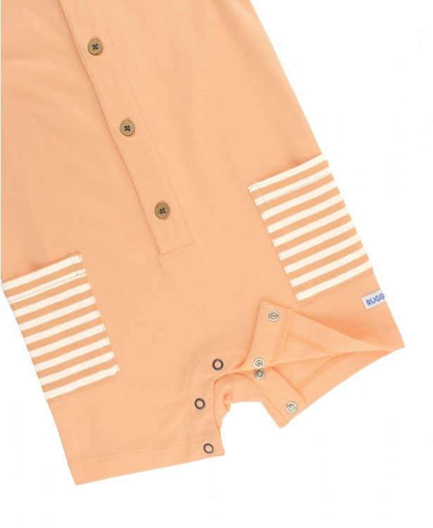 Rugged Butts Melon striped pocket romper