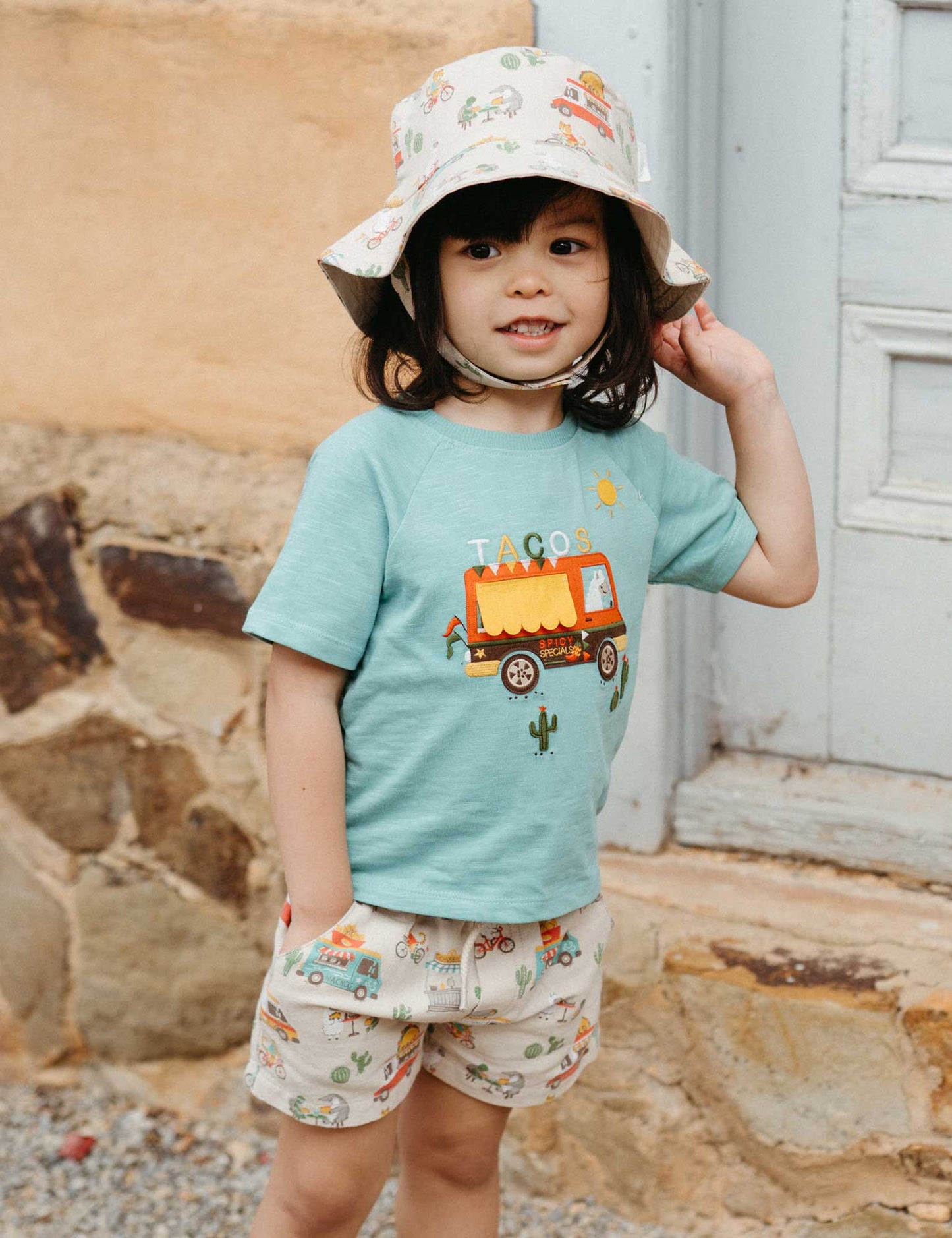 Purebaby ピュアベビー TACO TRUCK RELAXED TEE 	 PB1006S25