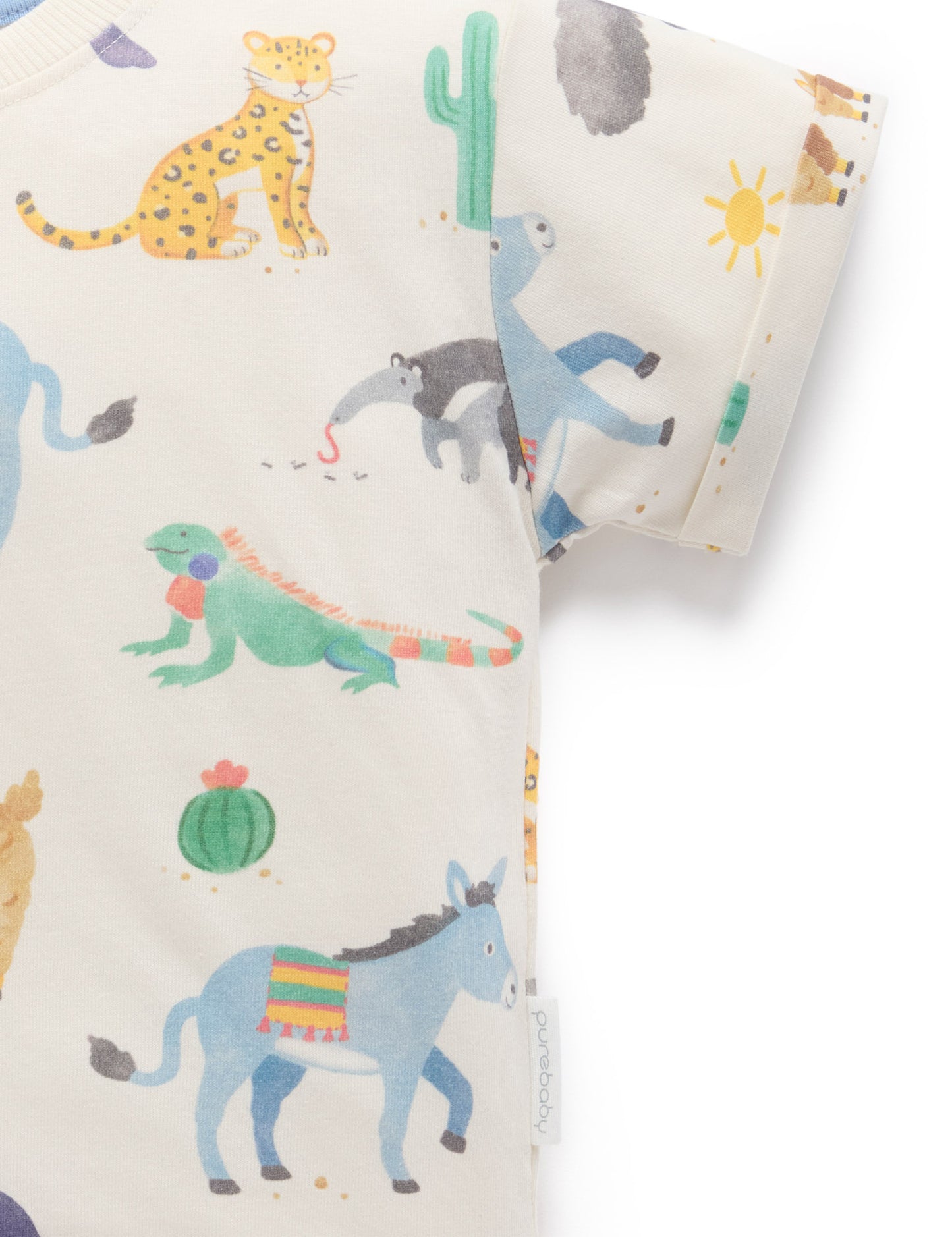 Purebaby ピュアベビー ANIMAL FIESTA RELAXED TEE PB1020S25