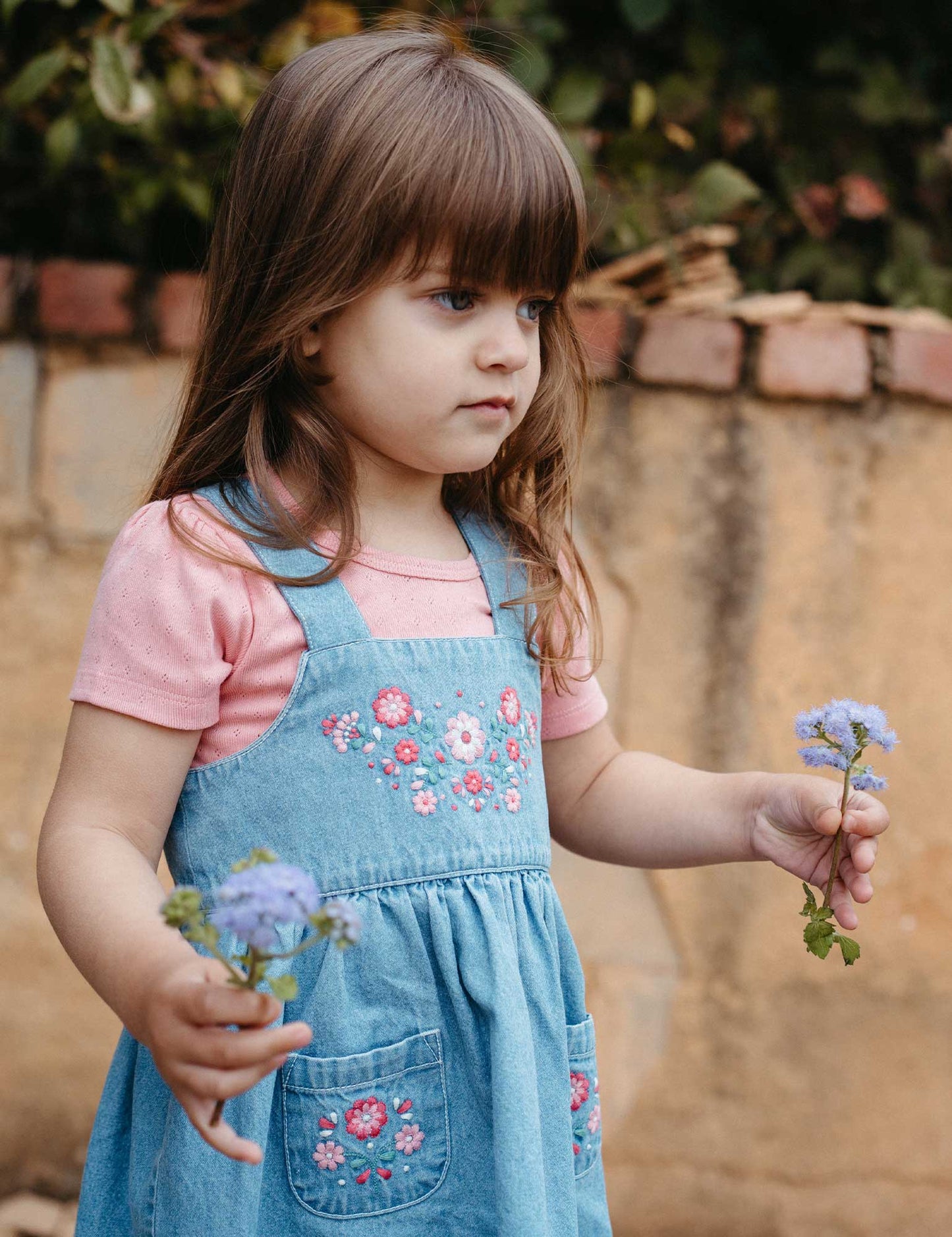 Purebaby ピュアベビー EMBROIDERED PINNIE PB1043S25