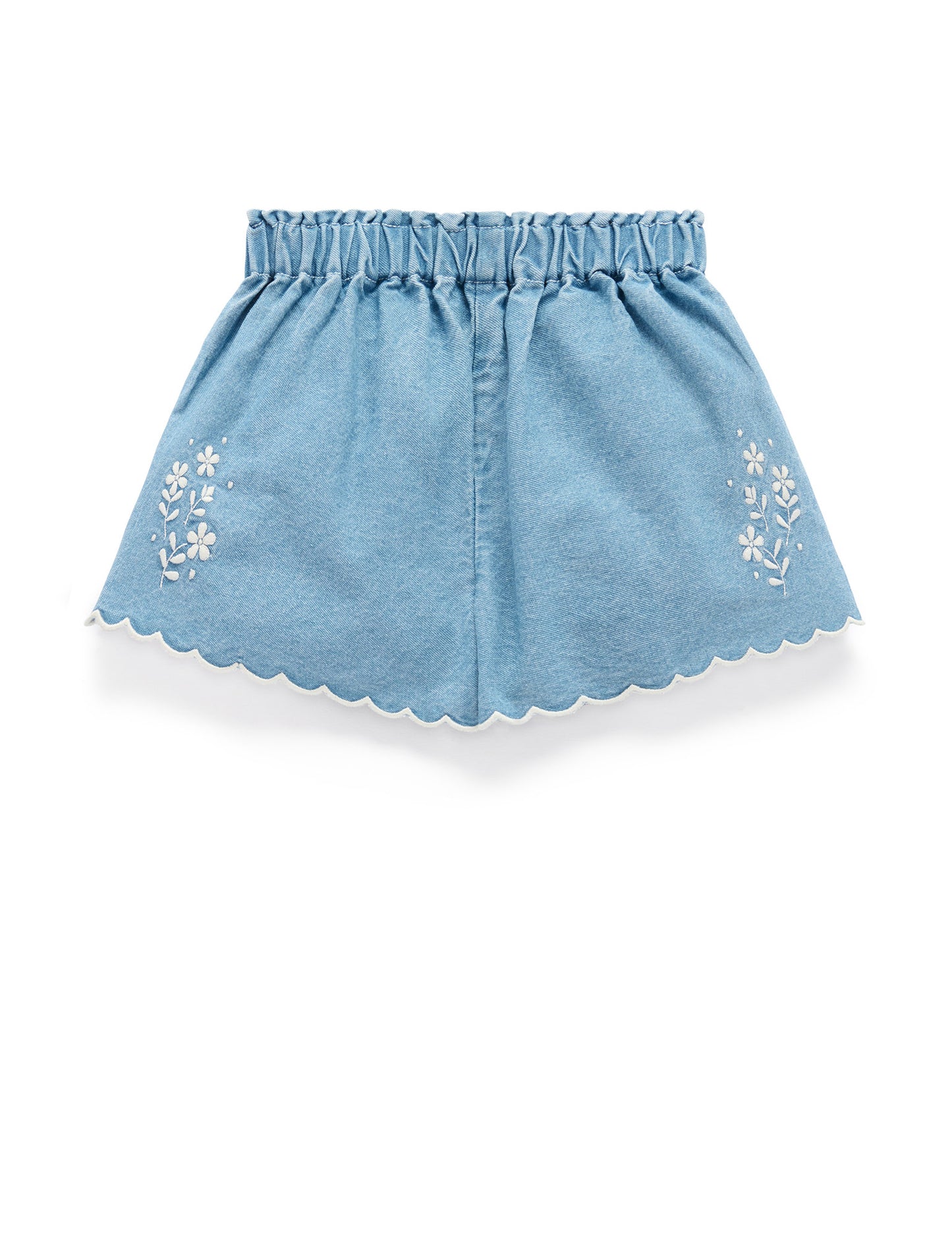 Purebaby ピュアベビー SCALLOPED DENIM SHORTS PB1044S25