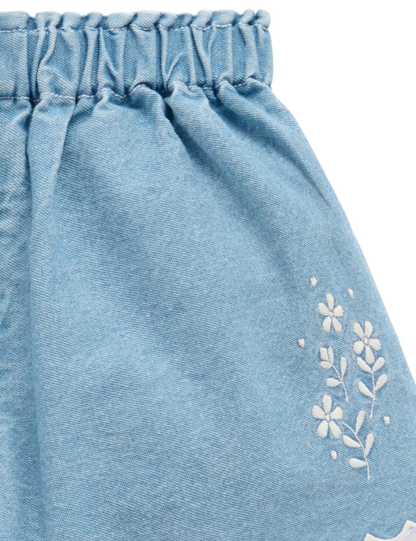 Purebaby ピュアベビー SCALLOPED DENIM SHORTS PB1044S25