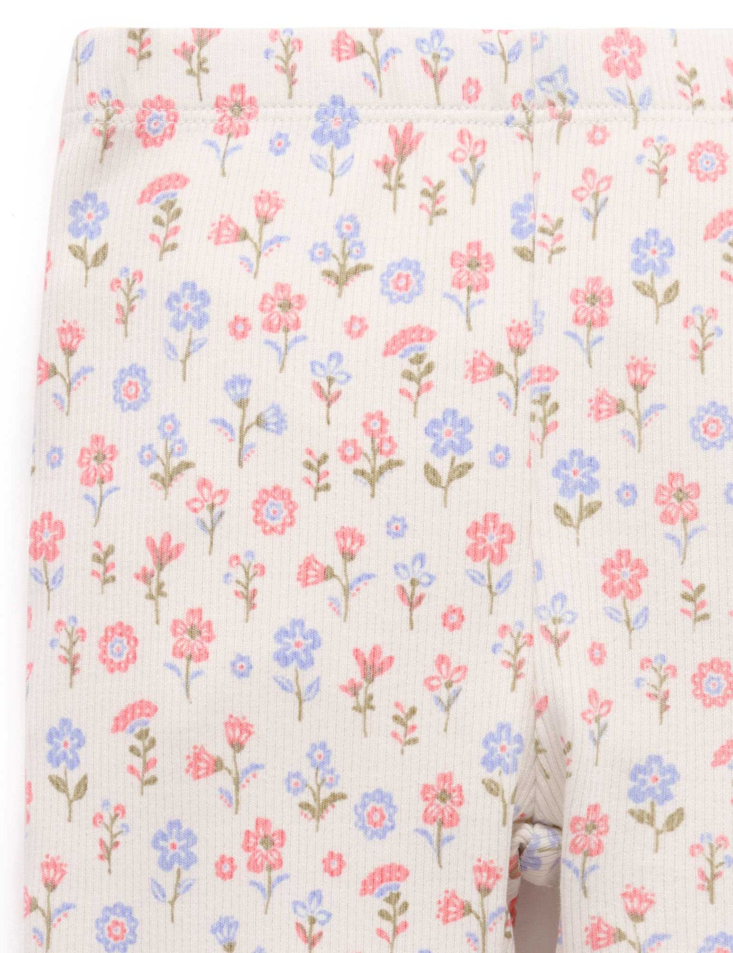 Purebaby ピュアベビー RIB LEGGINGS DAHLIA PRIN PB1051S25