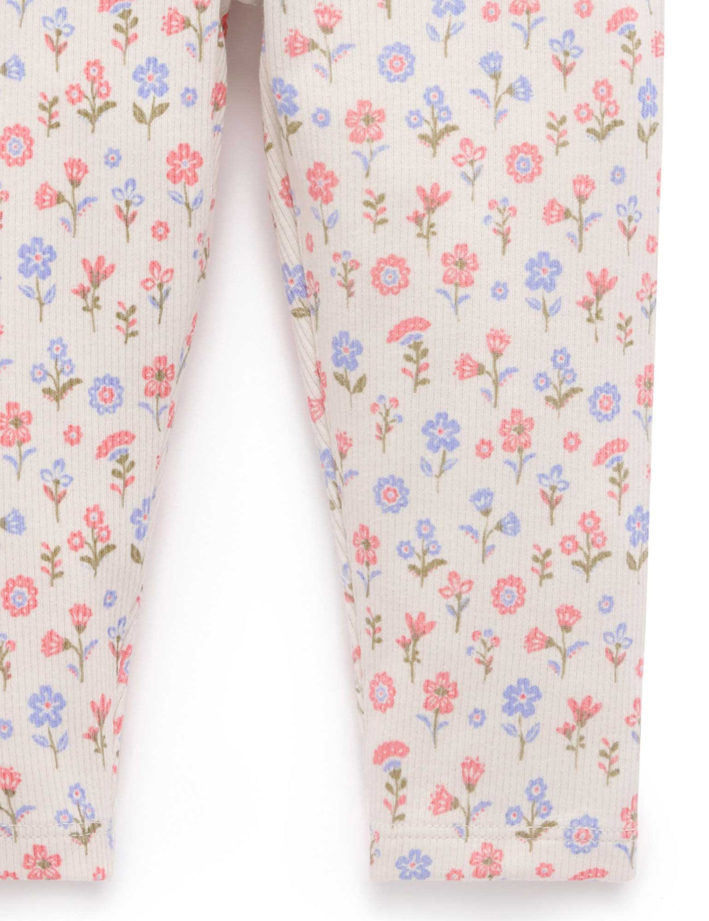 Purebaby ピュアベビー RIB LEGGINGS DAHLIA PRIN PB1051S25