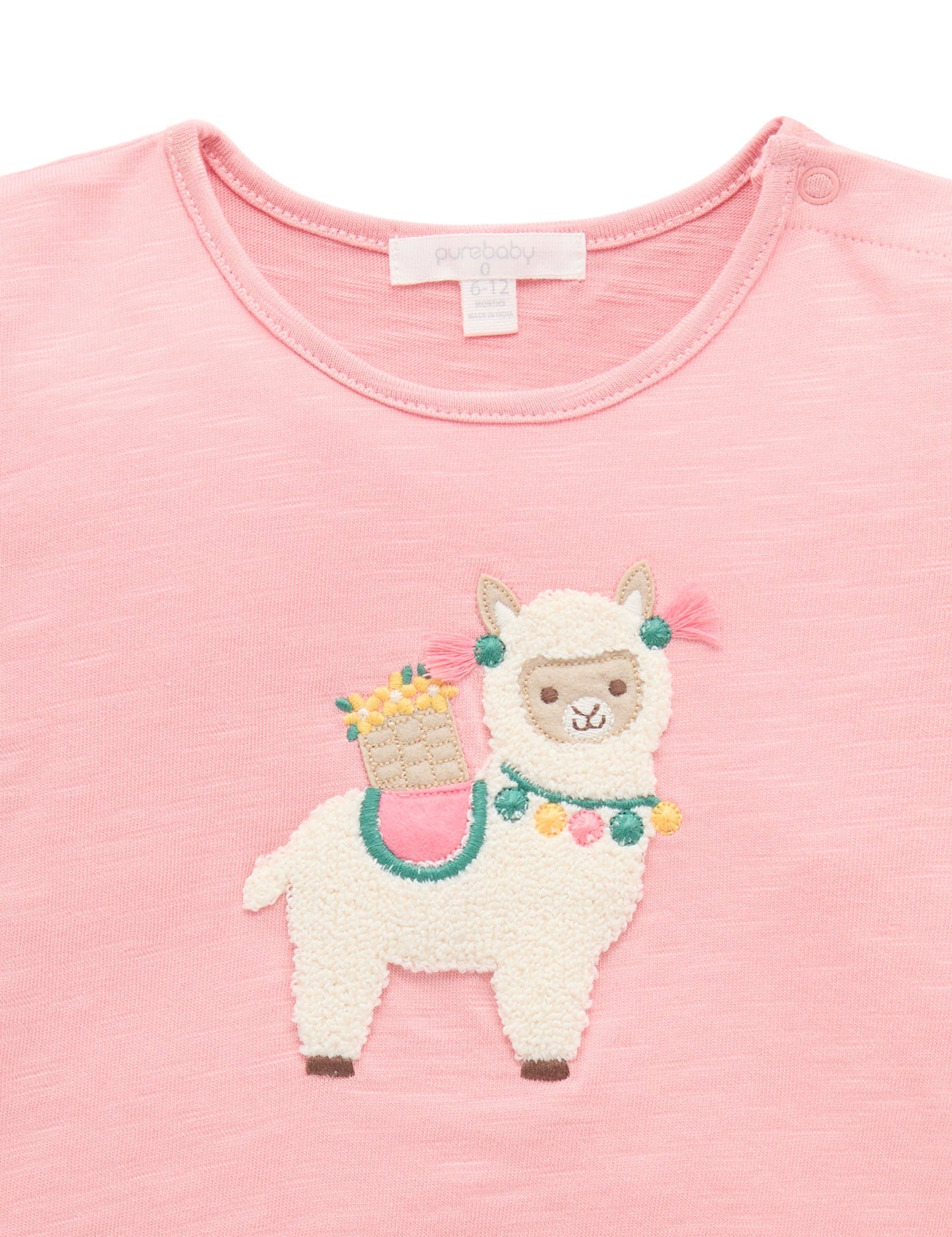 Purebaby ピュアベビー RUFFLE TEE papaya PB1053S25