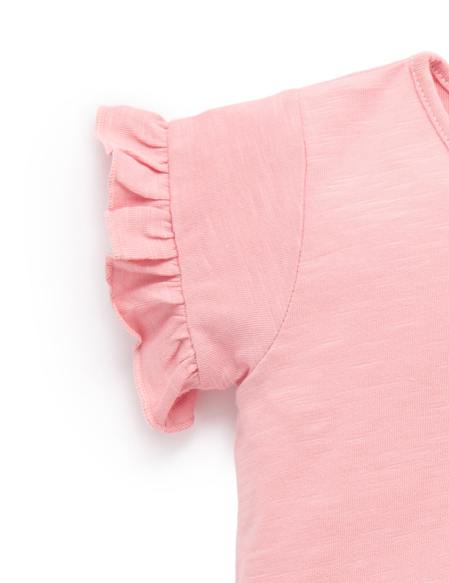 Purebaby ピュアベビー RUFFLE TEE papaya PB1053S25