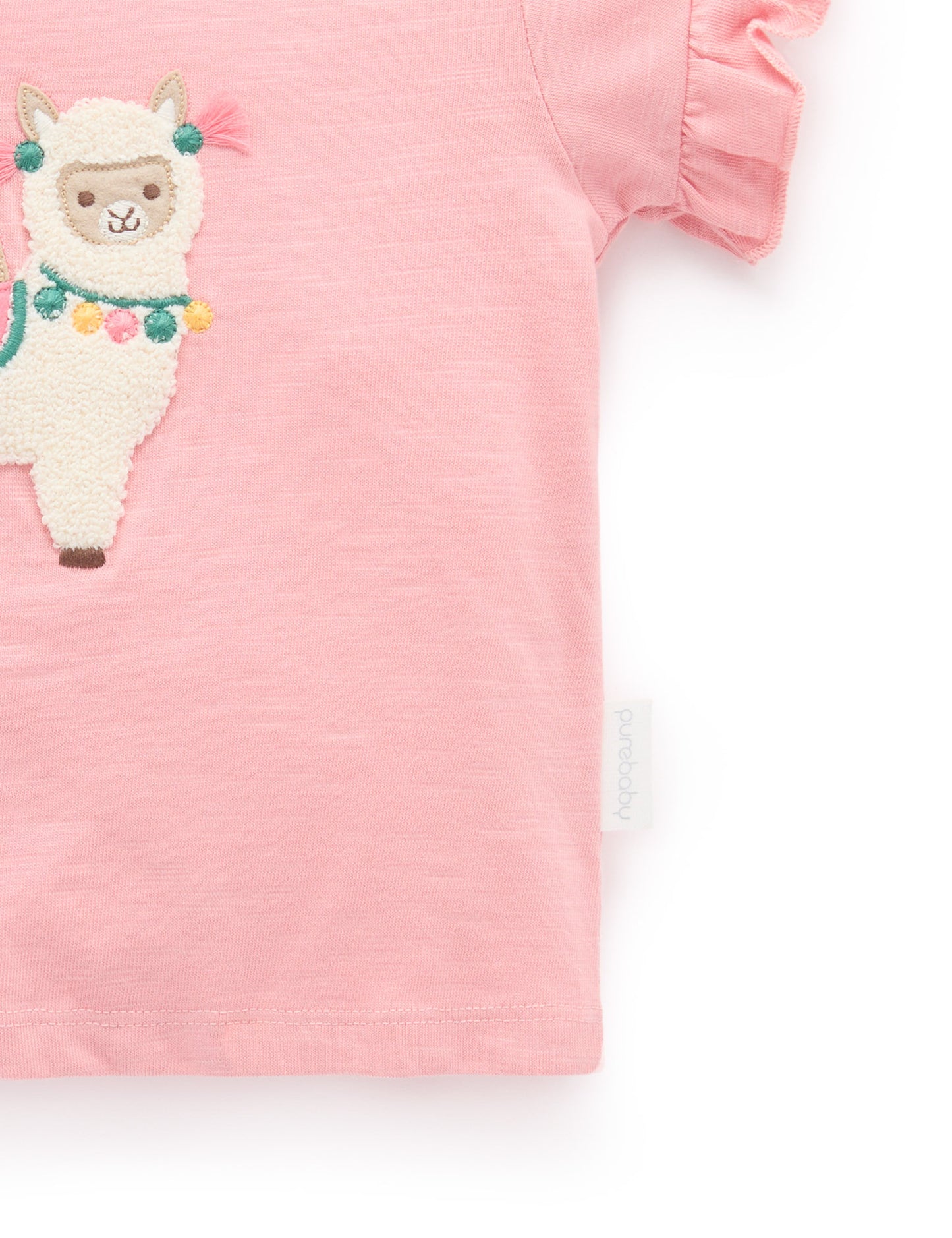 Purebaby ピュアベビー RUFFLE TEE papaya PB1053S25