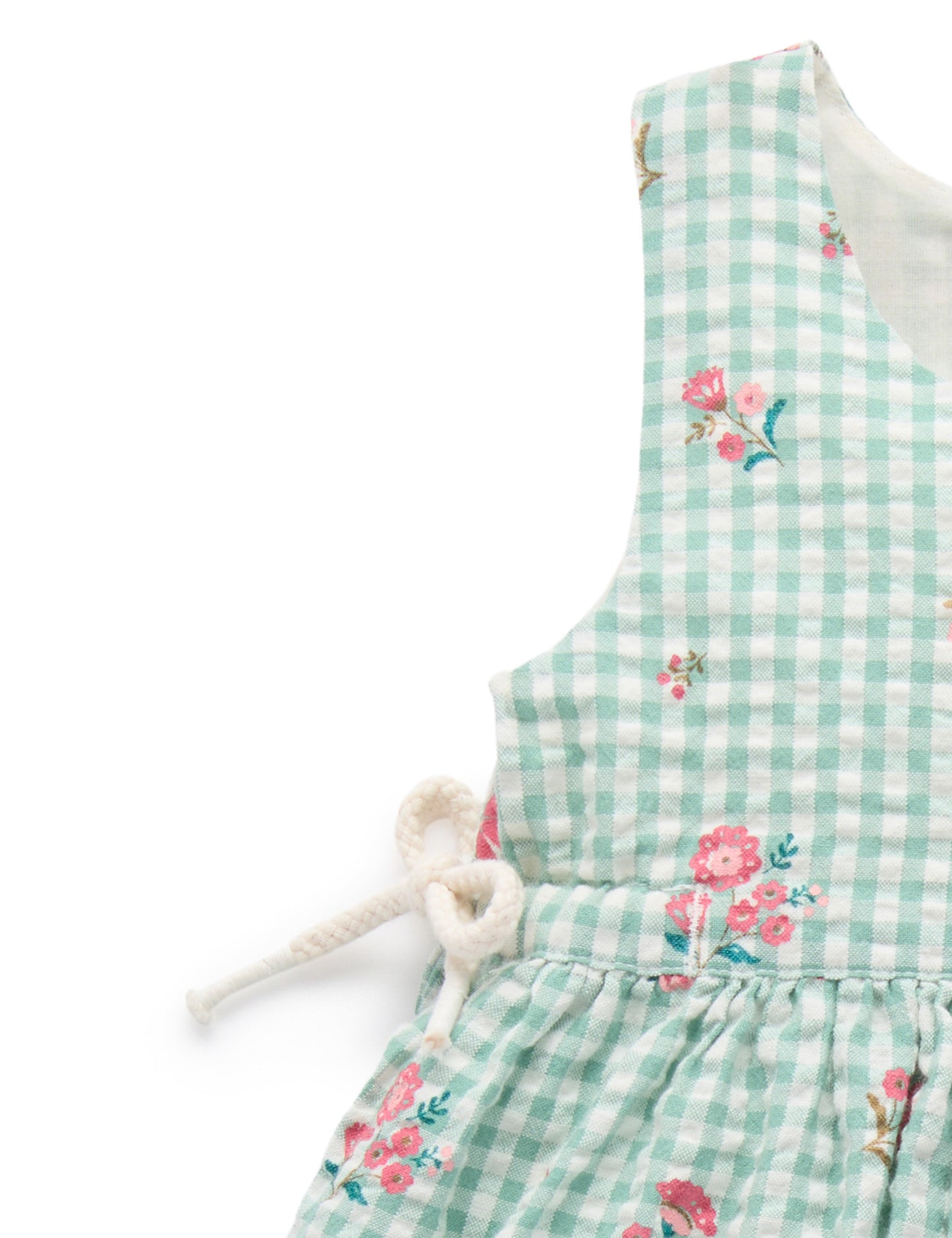 Purebaby ピュアベビー GINGHAM PINNIE PB1066S25