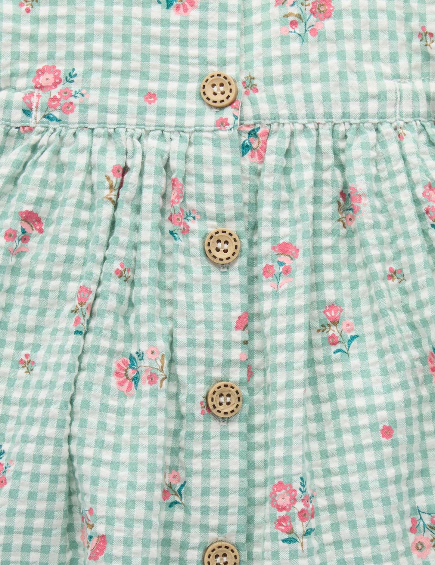 Purebaby ピュアベビー GINGHAM PINNIE PB1066S25