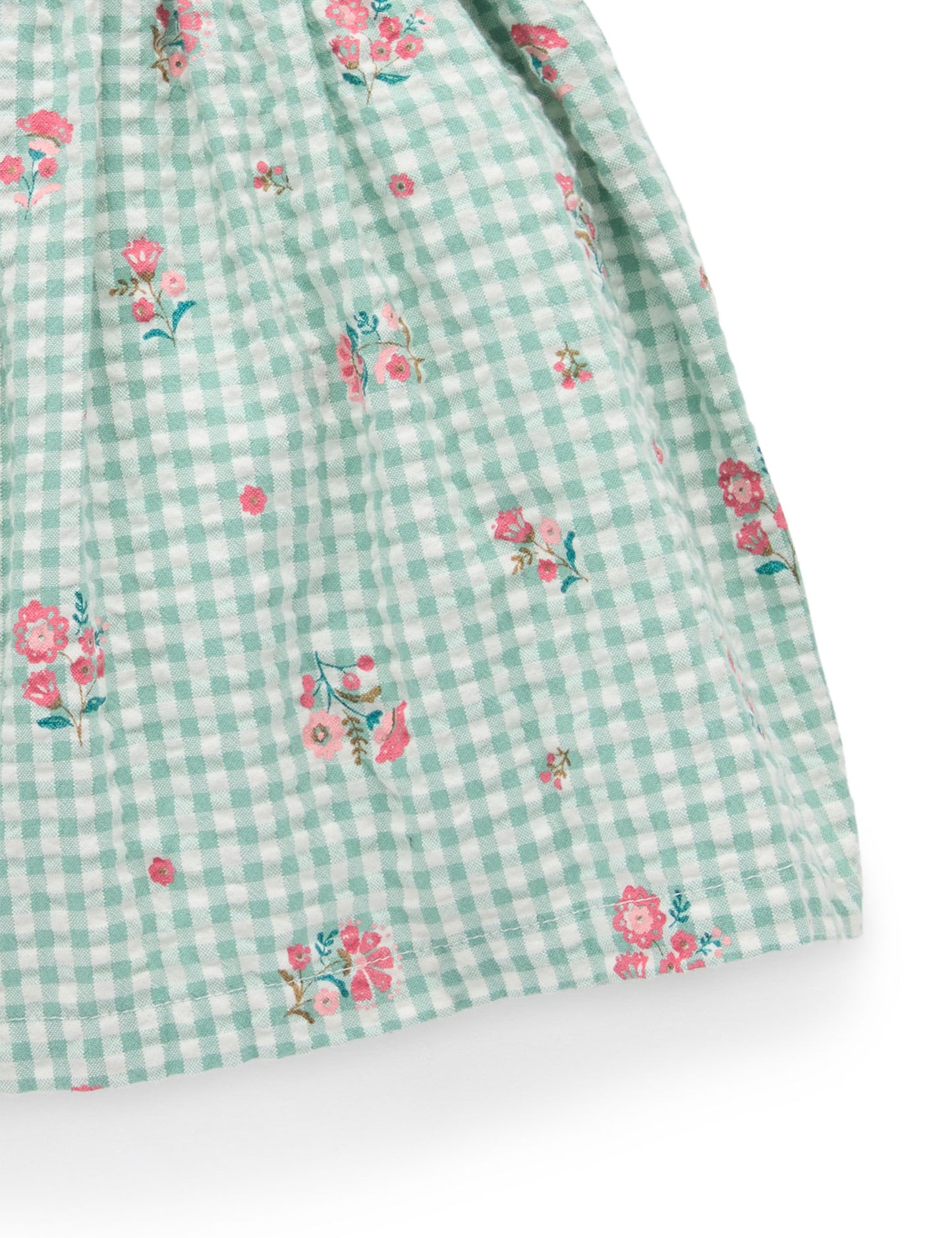 Purebaby ピュアベビー GINGHAM PINNIE PB1066S25